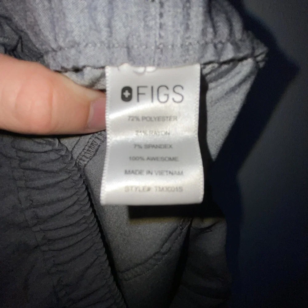 FIGS Scrub Pants XL Extra Large Technical Collection Gray Draw String Inseam 30‎